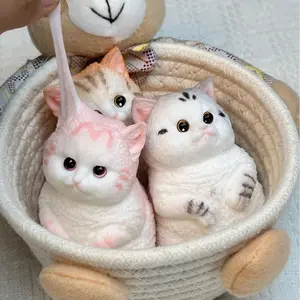 New Cute Cat Soft Toy, Plush Stress Relief Toy, Adorable Companion Doll, Perfect Birthday Gift for Girls, Desktop Decoration