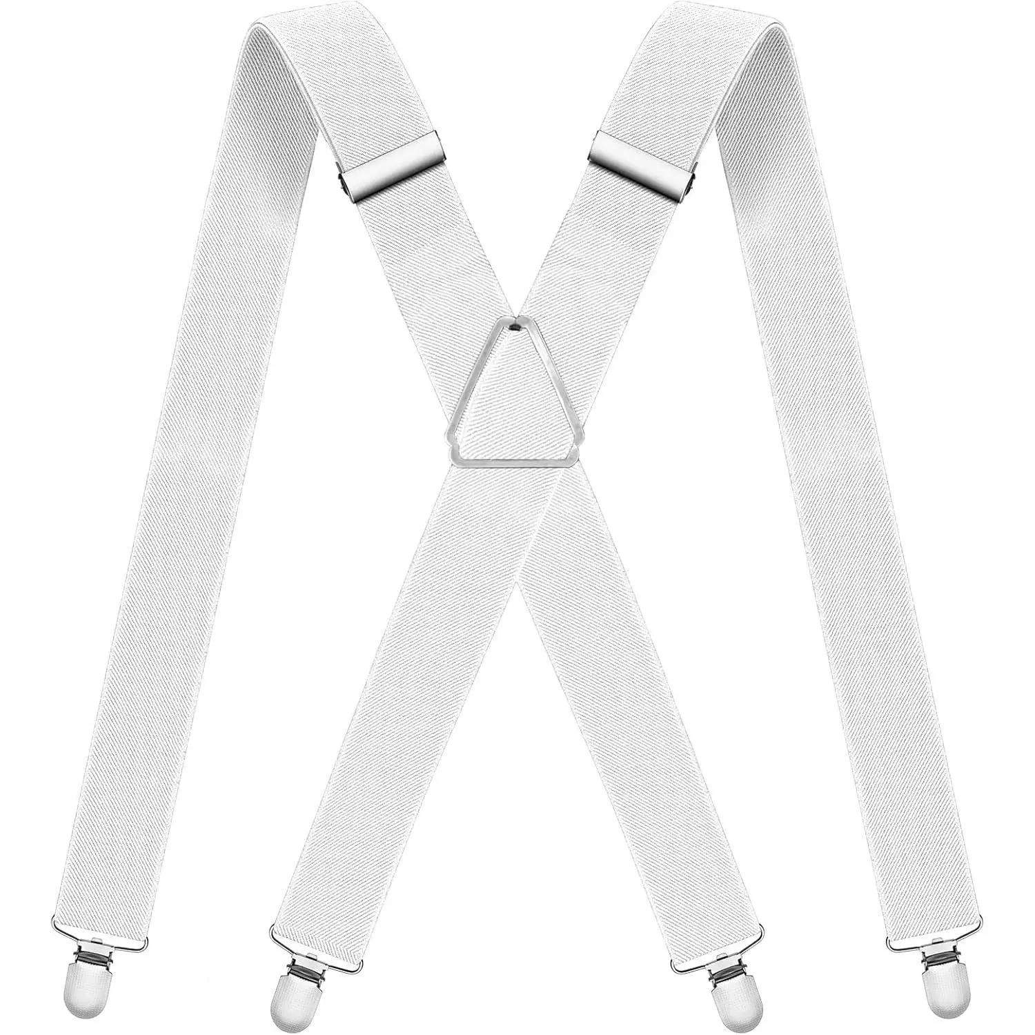 Mens Suspenders Adjustable Braces with 4  Metal Clips Elastic X  Heavy Duty Suspender for Men and Women
