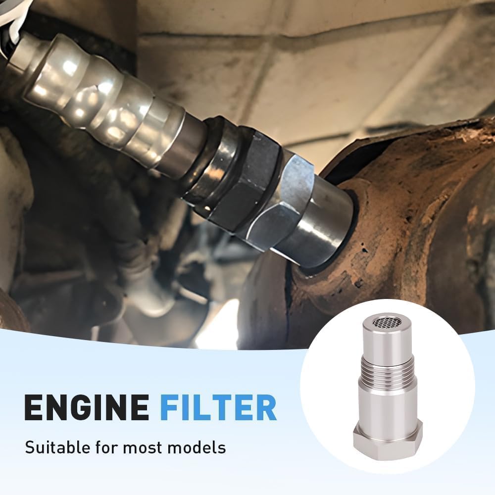 Oxygen Sensor Filter Adapter - New Stainless Steel Extension Pipe Fitting - Car Extension Screw