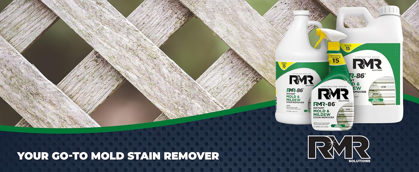 RMR-86 Instant Mold and Mildew Stain Remover Spray - Fast-Acting, No Scrubbing Needed, 30 Fl Oz, Powerful Cleaning Solution for Multiple Surfaces