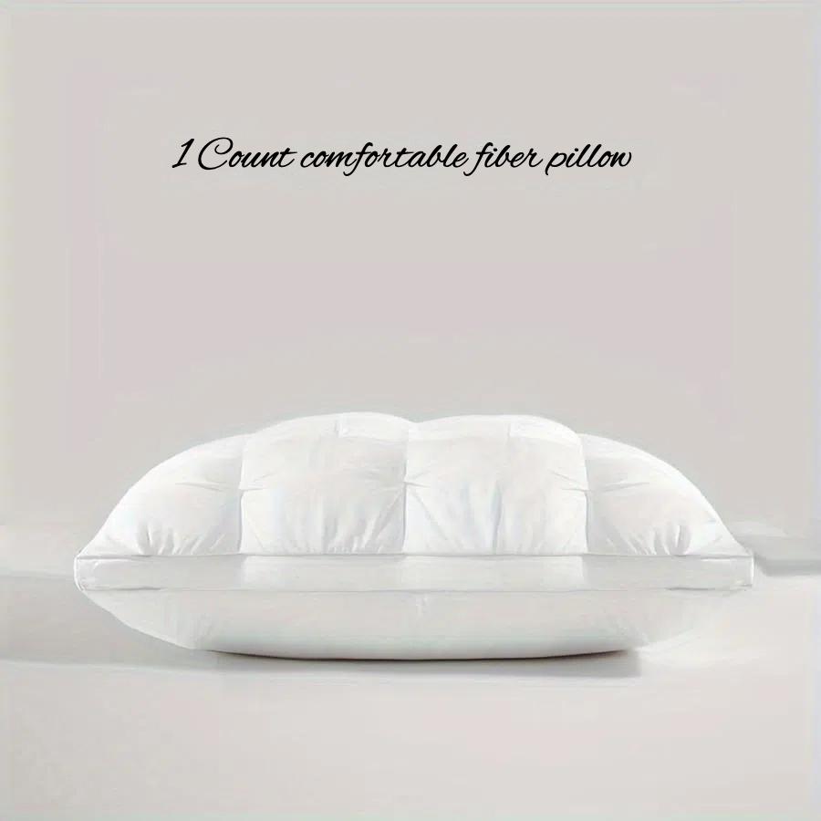 Solid Color Comfortable Fluffy Pillow, 1 Count Soft Neck Supportive Memory Foam Pillow, Sleeping Pillow for Home Bedroom, Bedding Supplies, Bedroom Accessories, Memory Foam Cushion