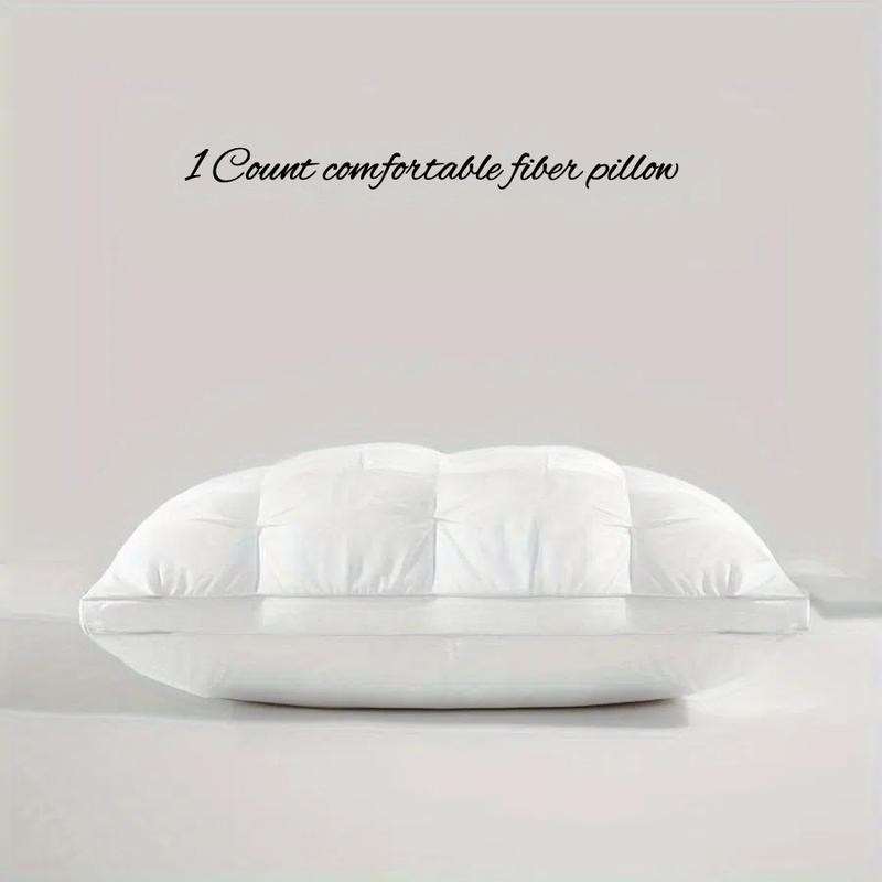 Solid Color Comfortable Fluffy Pillow, 1 Count Soft Neck Supportive Memory Foam Pillow, Sleeping Pillow for Home Bedroom, Bedding Supplies, Bedroom Accessories, Memory Foam Cushion