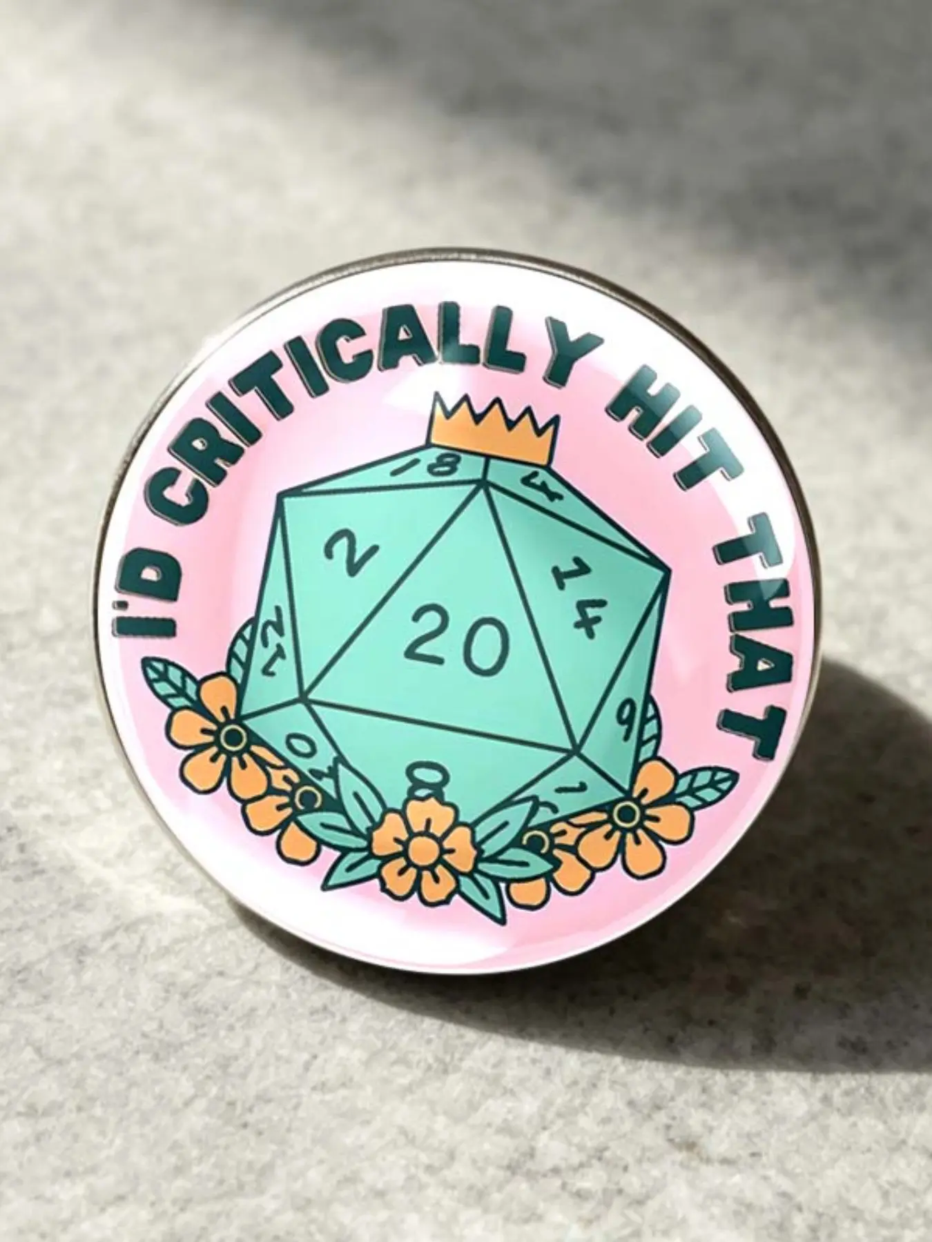 Dnd D20 Pin Badge Game, Metal Alloy Lapel Pin, Fashion Accessory for Clothes Hats Backpacks, Perfect Gift for Friends Colleagues