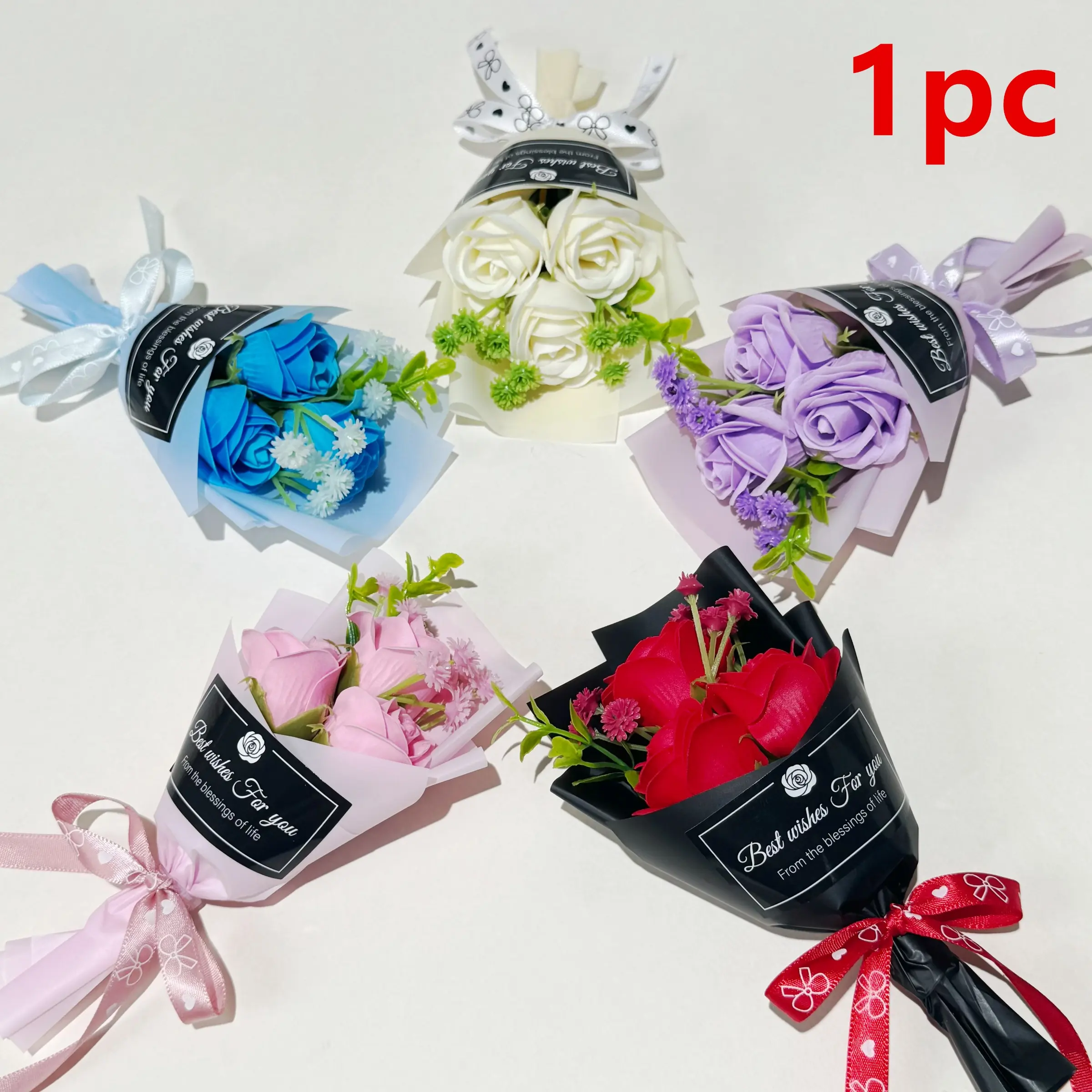 Mini Soap Flower Bouquet, 3 Rose Small Bouquet, Finished Bouquet, Perfect Party Gift, Bridesmaid Gift for Family, Friends, Mom, Girlfriend