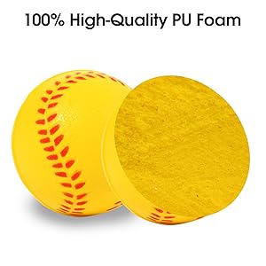 AGS Urspasol 20 Pack Mini Foam Baseballs 1.6-Inch Pitching Machine Baseball - Perfect for Hitting Practice and Pitching Improve Your Batting Accuracy Training Black Stitching