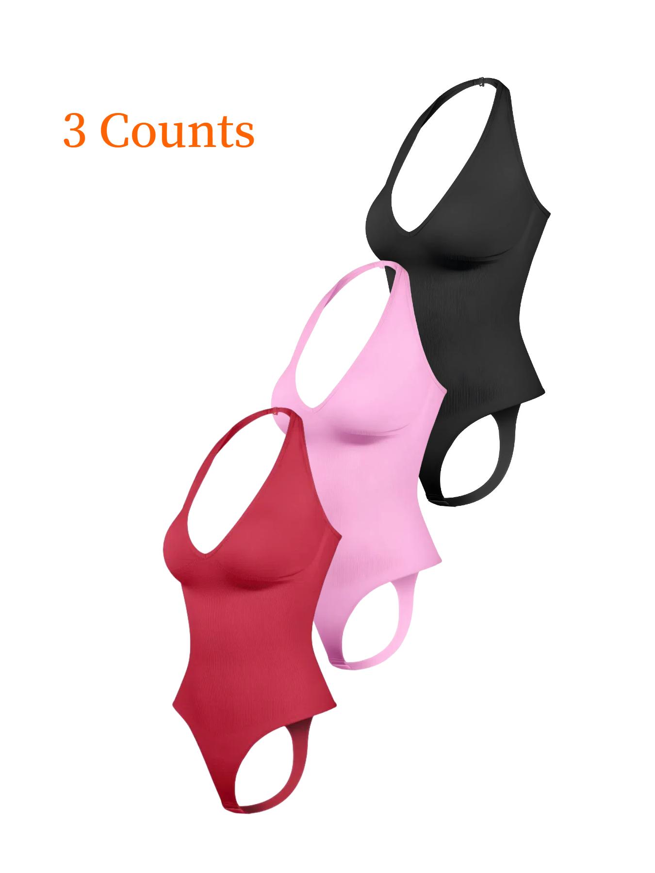 Women's Solid Color Open Crotch Adjustable & Convertible Straps Design Shapewear Bodysuit, Casual Comfortable Breathable Tummy Control Butt Lifting Shaper, Women's Shapewear for All Seasons, Body Shaping Underwear, High Waist Bodysuit