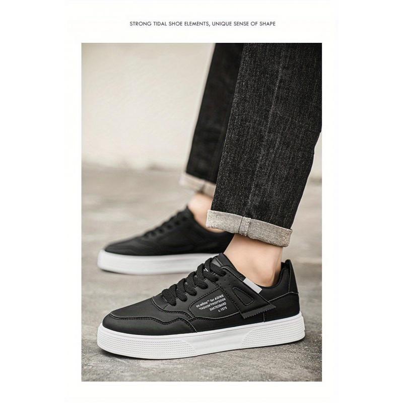 Men'S Low-Top Thick-Soled Sneakers - The Upper And Sole Have Cushioning Pads, Round-Toed Casual Sneakers, Perfect For Running, Gym, And Everyday Wear - Youth Fashion Lace-Up Sneakers (Low-Top Thick-Soled Sneakers)