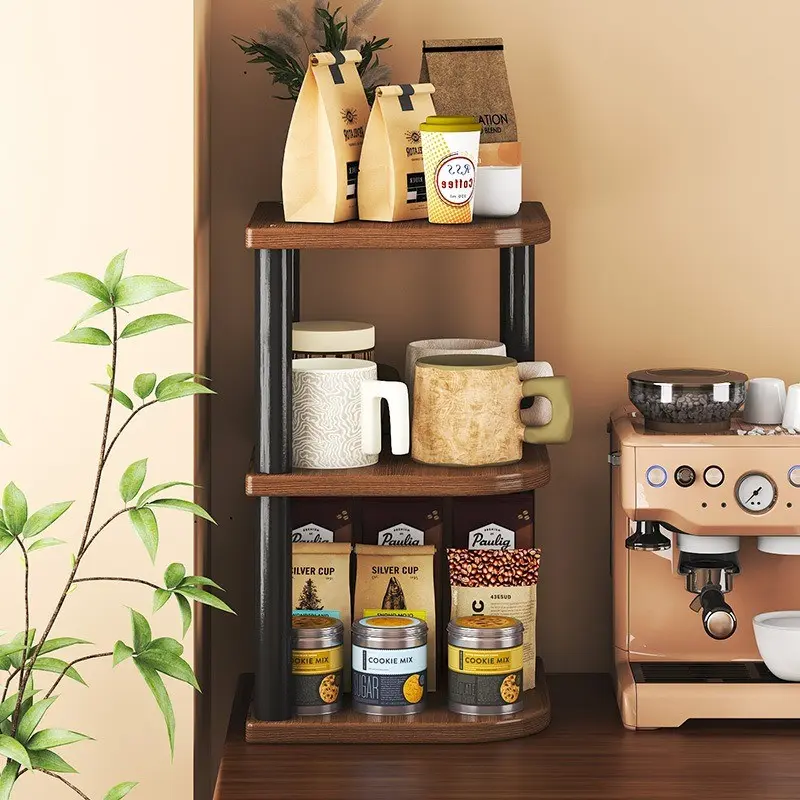 1pc Solid Wood Corner Shelf, Multi-Layer Triangle Storage Rack, Living Room Wall Corner Bookshelf, Bedroom Bathroom Multifunctional Organizer