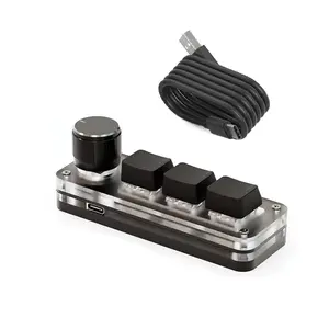 Macro Programming Keyboard Mini Hot Swap Gaming Custom Knob Keypads Red Switch 3 Keys Knob For Multimedia