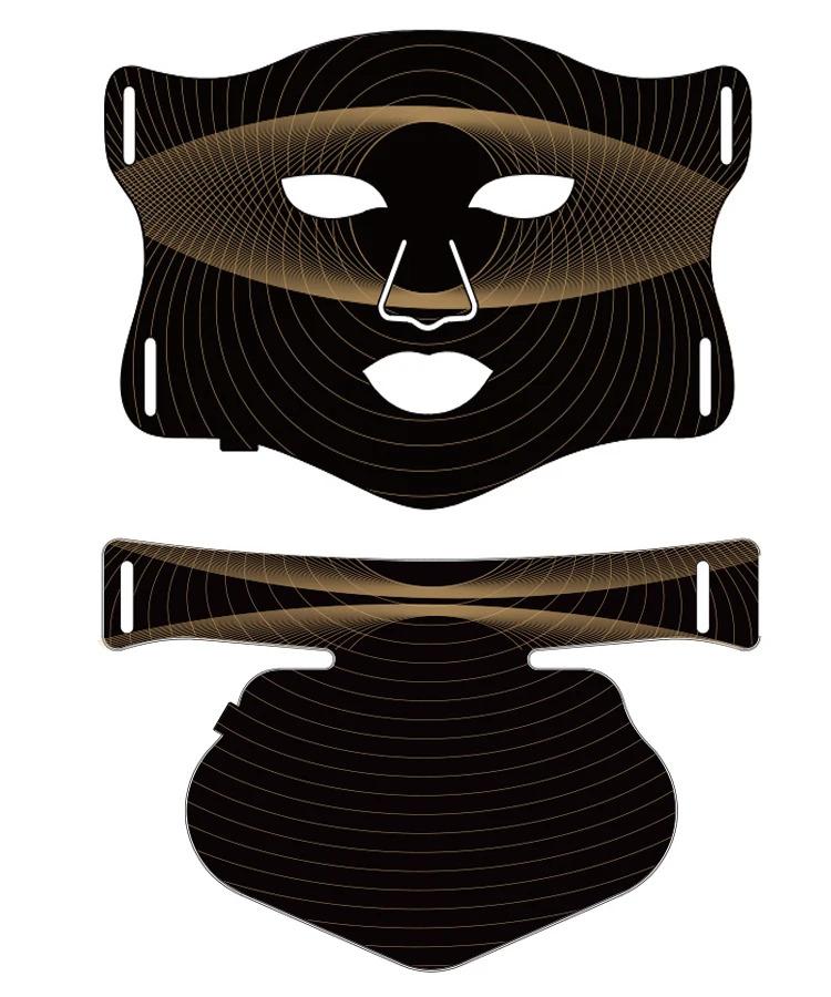 Manufacturer Customizable Facial Red Led Mask Beauty 4 Color Infrared Led Light Therapy Photon Face Silicone Mask