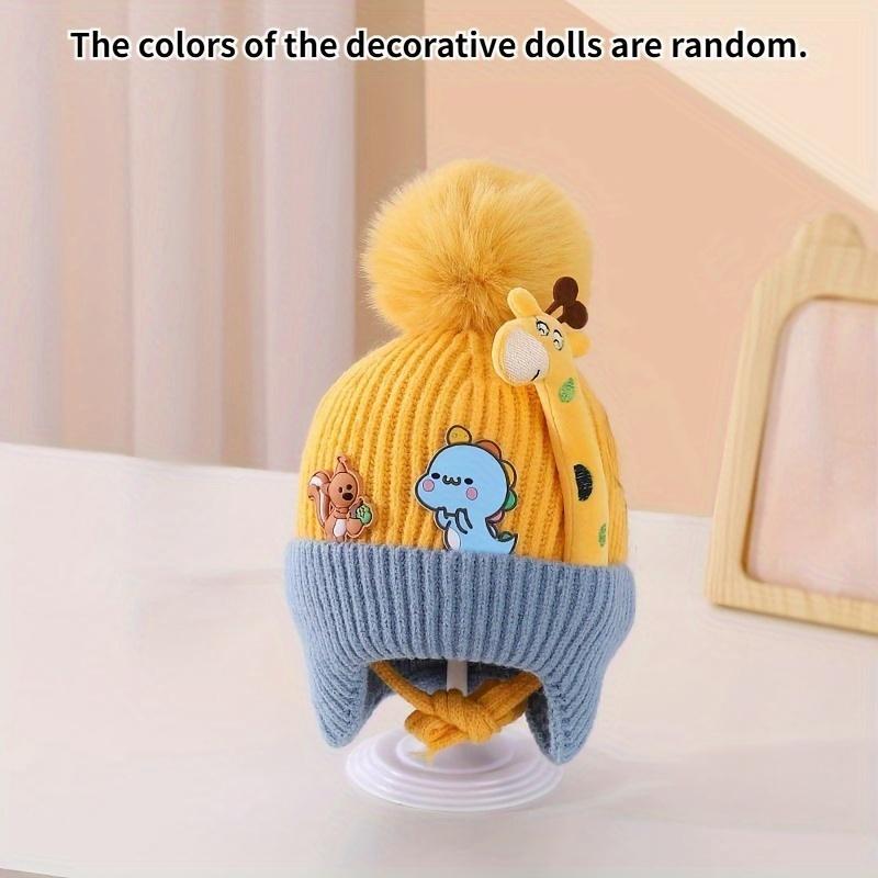 Winter Hats with Cute Cartoon Animals – Soft Elastic Woven Ear Caps, Warm and Fun Knitted Hats for Men and Women, Casual Cold Weather Accessories