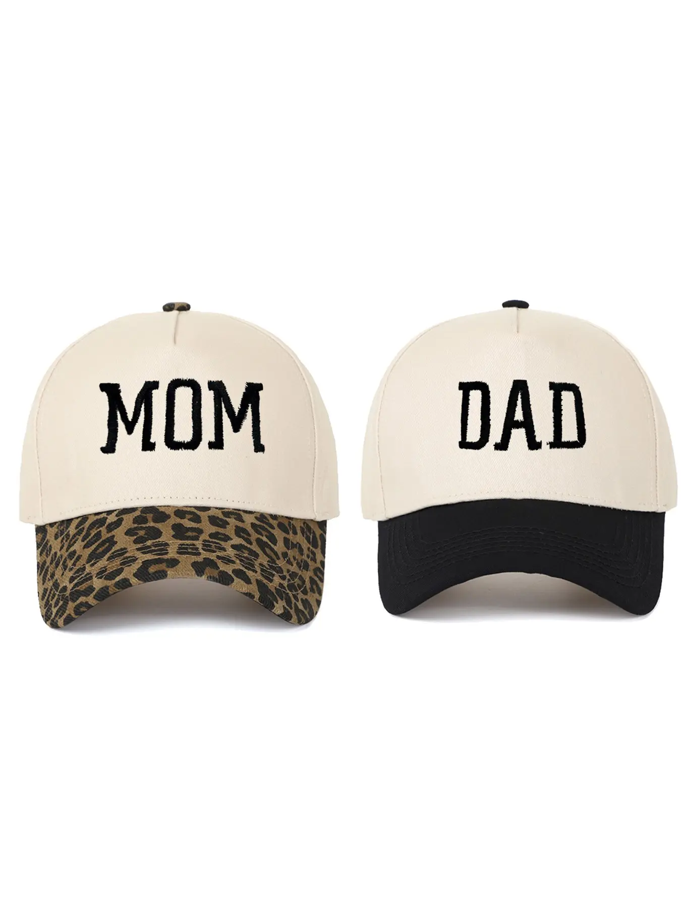 Mom and Dad Hats Fitted Hat Set|Mother Day Father Day Birthday Gifts New Parents Gifts|3D Adjustable Baseball hat |Pregnancy Announcement