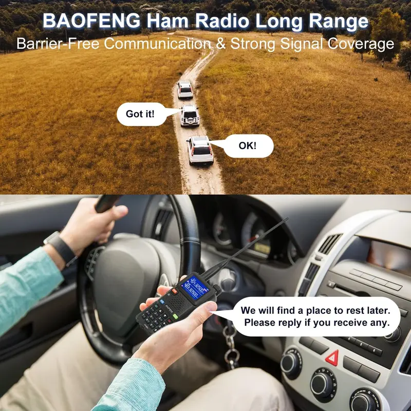 Produktintroduktion av [Julklapp] BAOFENG 5RH 10W Walkie Talkie – Amatörradio med lång räckvidd (uppgraderad UV-5R), NOAA vädervarning, 999 kanaler, uppladdningsbar tvåvägsradio för nödsituationer, camping, terrängkörning och överlevnad (FRS/GMRS-kompatibel) Audio 6