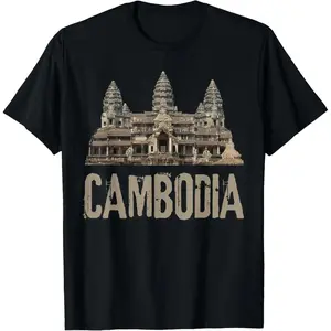 Cambodia Angkor Wat Khmer Historical Temple T-Shirt T-Shirt  Top