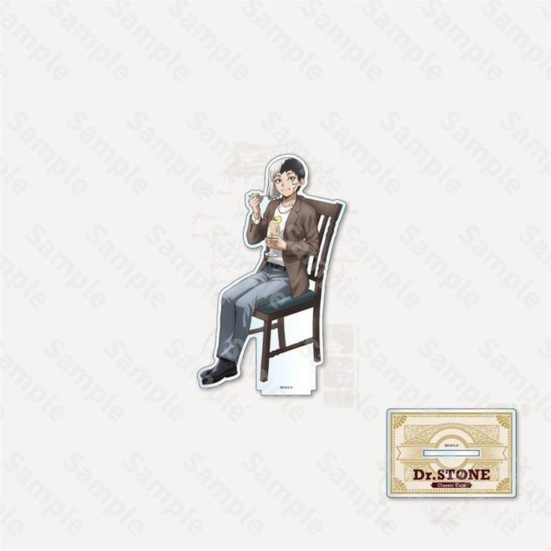 13cm/5.12in Dr.STONE Cafe Acrylic Stand Anime Peripherals Ishigami Senku Stand Model Ornaments Collection Gift for Boy Holiday
