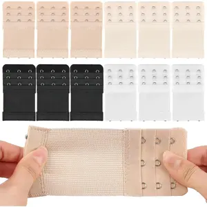 12 PCS Bra Extenders 3 Hooks, Bra Strap Extender, 3 Hook Bra Extenders for Women Elastic Extension Strap Plus SizeGift.