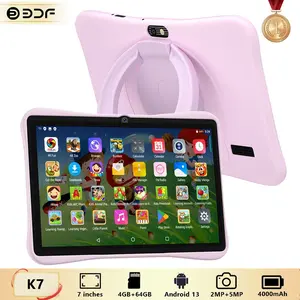 7 Inch Kids Learning Tablet PC Android 13 System, 4GB RAM 64GB ROM, Dual Camera, 4000mah Battery, Education Games Parental Control, LCD Display, Touchscreen Android Tablet