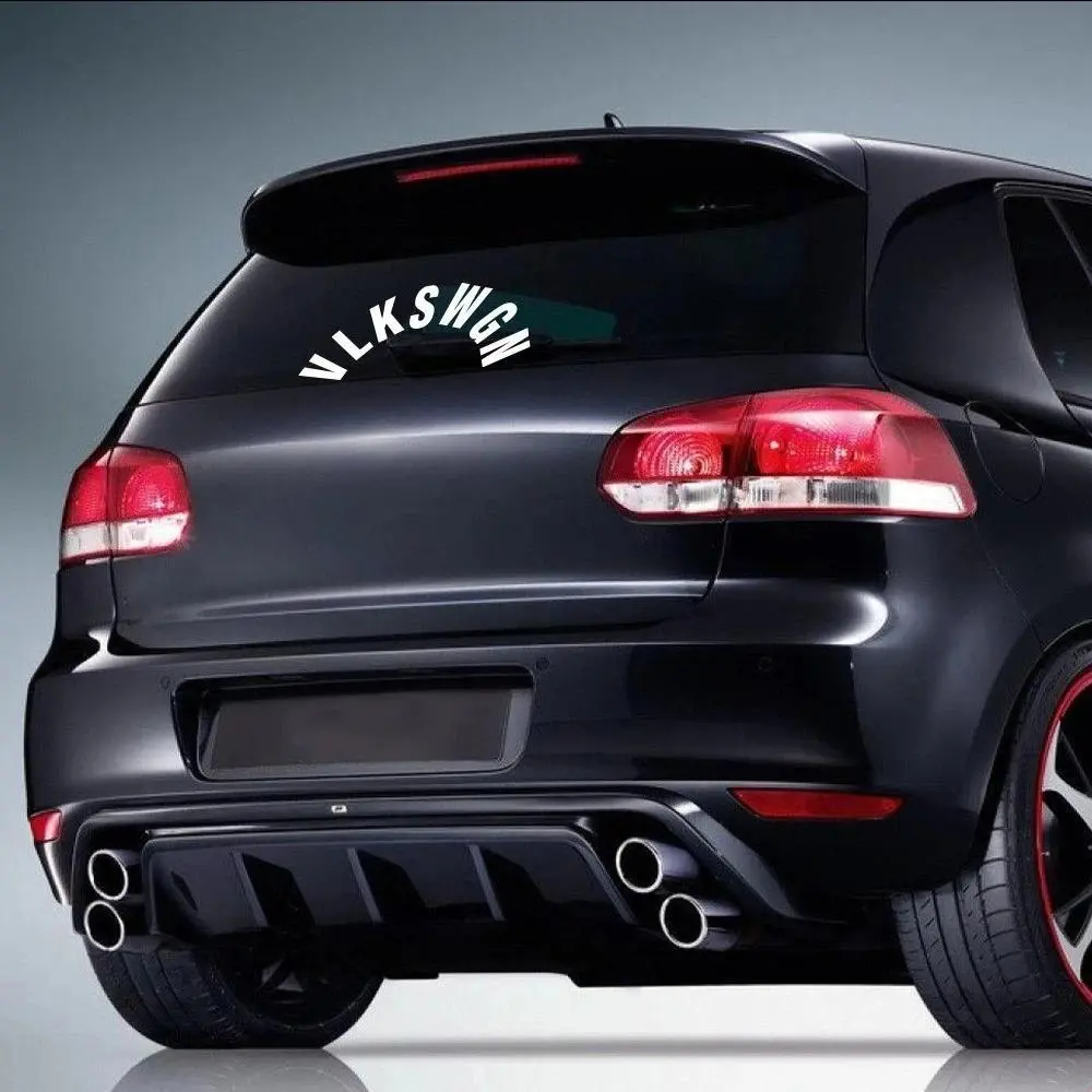 Vinyl Decal Car Rear Windshield Sticker, Multi-Size Easy-Apply Car Window Decoration Accessory for Volkswagen VW Golf 8 7.5 6 R GTI MK8-MK6 Series, Polo