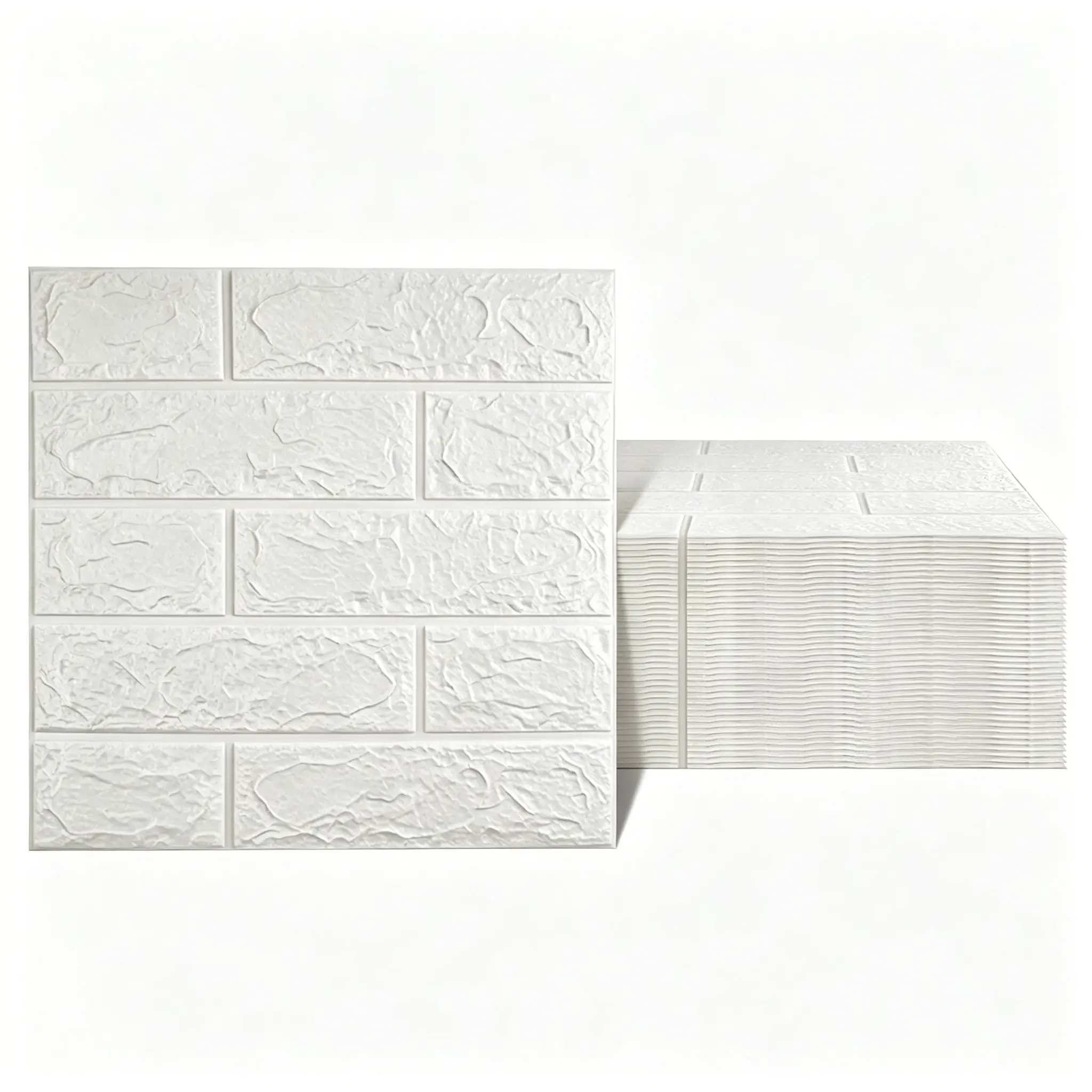30pcs 3D Foam Brick Wallpaper, 3D Foam Block Wall Stickers, Bedroom Living Room Decorative Stickers, 13.78 X 15.16 Inches, Optional Colors