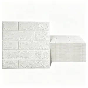 30pcs 3D Foam Brick Wallpaper, 3D Foam Block Wall Stickers, Bedroom Living Room Decorative Stickers, 13.78 X 15.16 Inches, Optional Colors