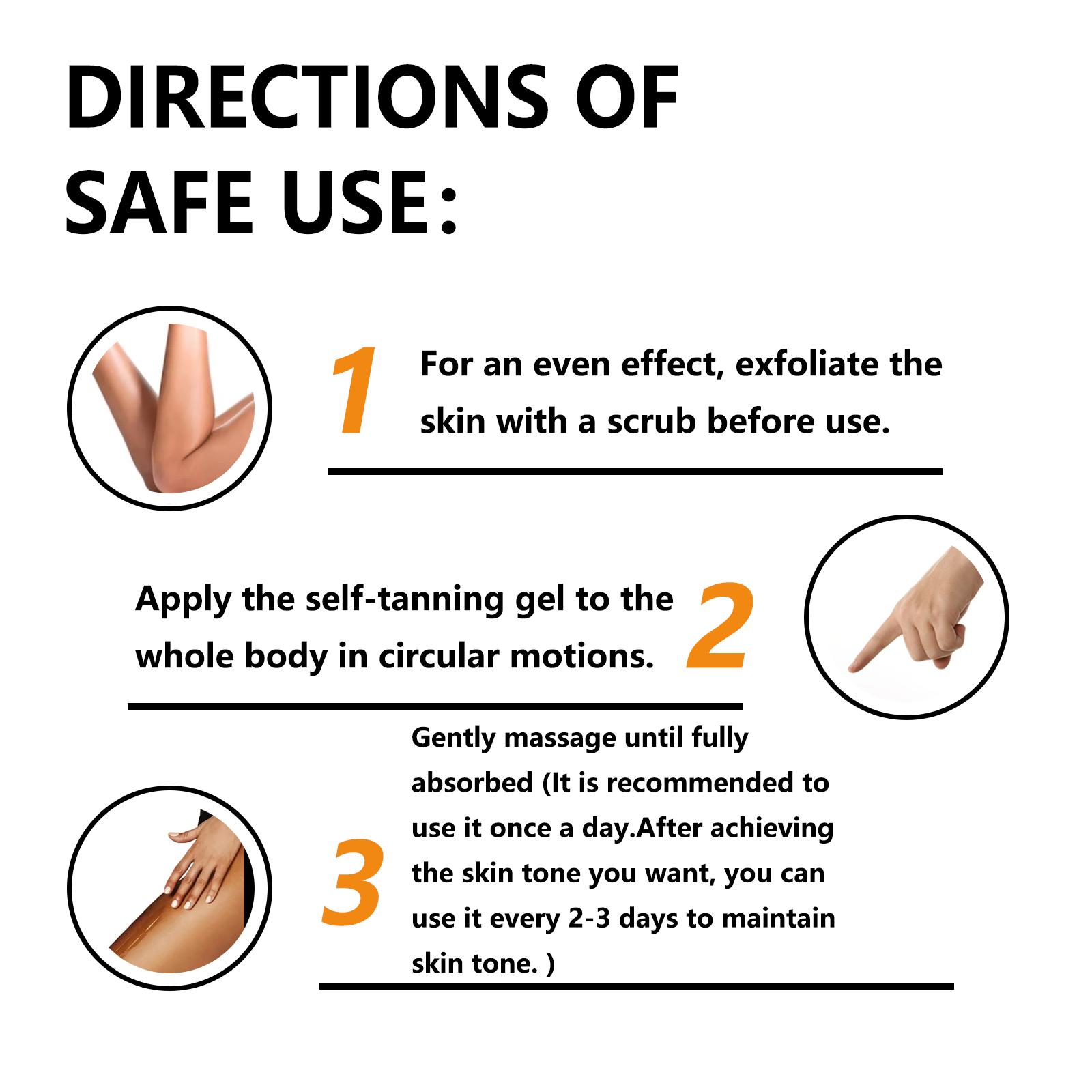 OCEAURA Intensive Tanning Gel with Vitamin E & Calendula, Circular Motion Even Bronze, Long-Lasting Moisture Lock, Reduces Sunburn, Deep Natural Tan for All Skin Hydrating self dark lotion tanglow bronzing agent balm Non Greasy Tanning Gel