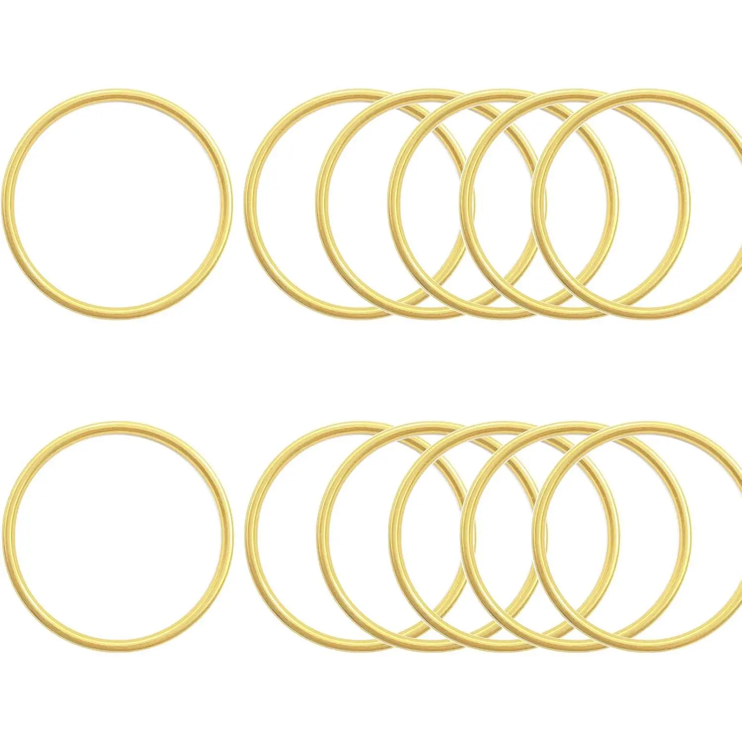 12 count 2 Inch  Metal Hoop Ring Seamless Macrame Ring DIY Accessories Hardware for Making Wedding Wreath Decor and DIY Macrame Wall