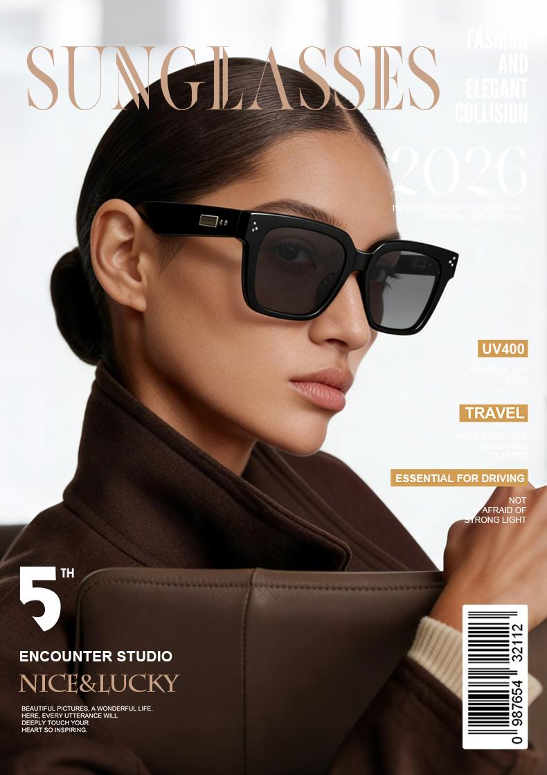 2026 New Vintage Square Transparent Gray Sunglasses for Women Summer Outdoor Vacation Car Tour Sunshade Glasses UV400 Men's Protective Goggles