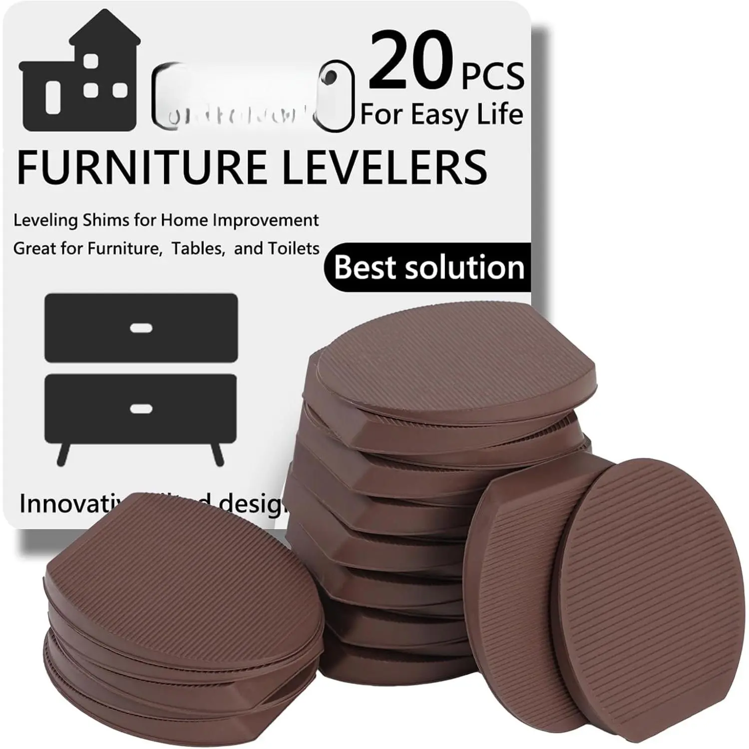 Rubber Shims 20 Pack – Non-Slip Furniture Levelers & Stackable Wedges for Tables, Toilets, Appliances &  – DIY  Improvement, Blown