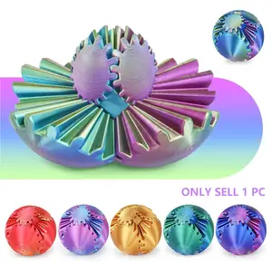 Gear Ball 3D Printed Cube Stress Relief Toy, Sensory Toy for Anxiety Relief, Desktop Rotation Stress Reliever, Pressure Release Toy