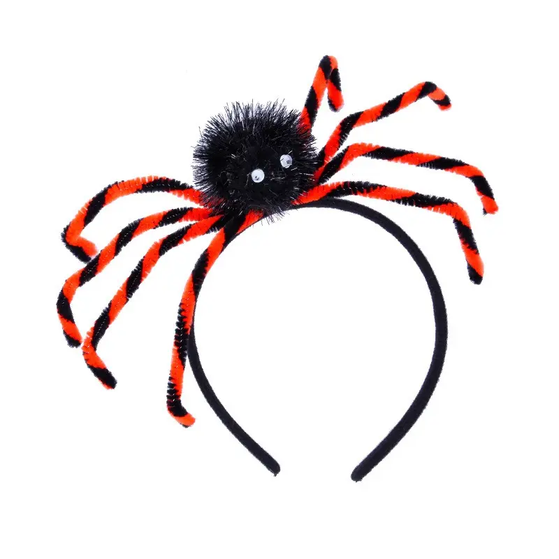 Halloween 3 In 1 Spider Accessory Bendable Spider Headband Broke Wristband Kids Party Cosplay Costume Prop Funny Horror Decor Gift Masks