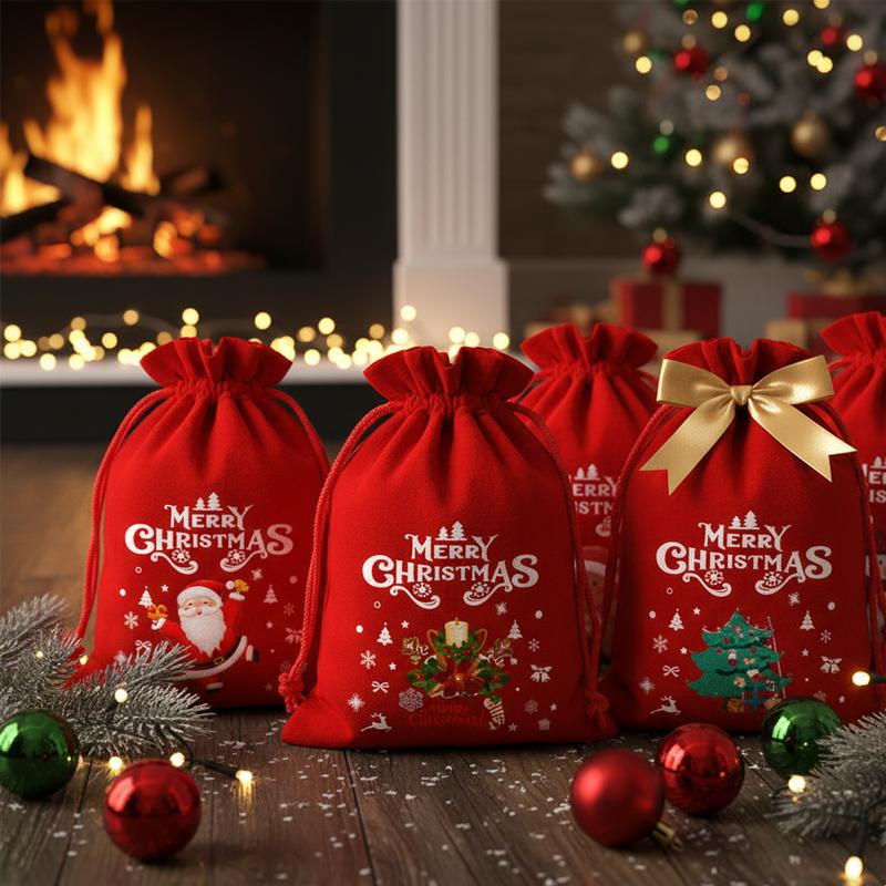 10 pcs Woolen fabric is exquisite soft Christmas Gift Wrapping Set Perfect for Holiday GiftsSanta Claus Gift Bags - Party Bags, Candy Gift Bags & Gift Packaging Bags10 Suction Cup Sponge Holder for Kitchen Sink  semiannual  sale  2023  2025 easy install k