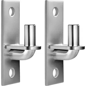 2 Pack Heavy Duty Wall Mount Gate Hinges with 5/8" Hinge Pin for Farm Chain Link Fence Posts, Screws Not Included