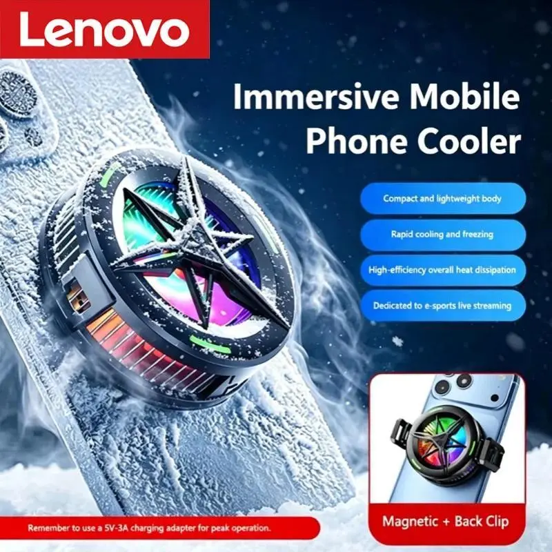 Lenovo TL40-1 Semiconductor Phone Cooler  Ice-Cooling Technology for Phones and Tablets Ideal for Live Streaming and Gaming