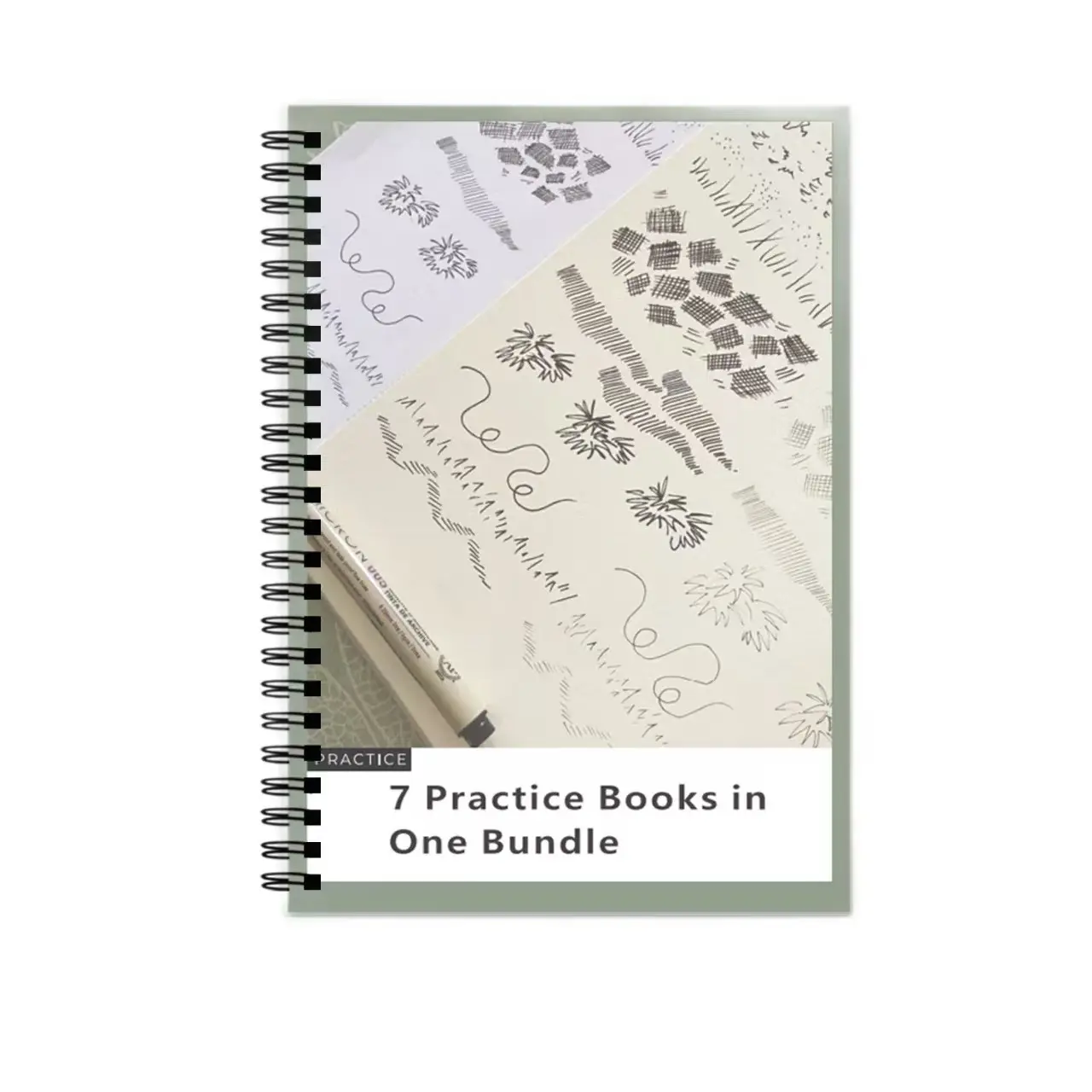 30-Day Hand Drawing Practice Set, Texture Plant Tree Tracing Templates, Sketchbook Painting Training Book, Art Supplies for Beginners