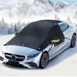 Winter   Windshield Cover for Ice and Snow Prevention - Automotive Protector Featuring Side Window & Rearview Mirror Shields, Suitable for  Sedans and SUVs