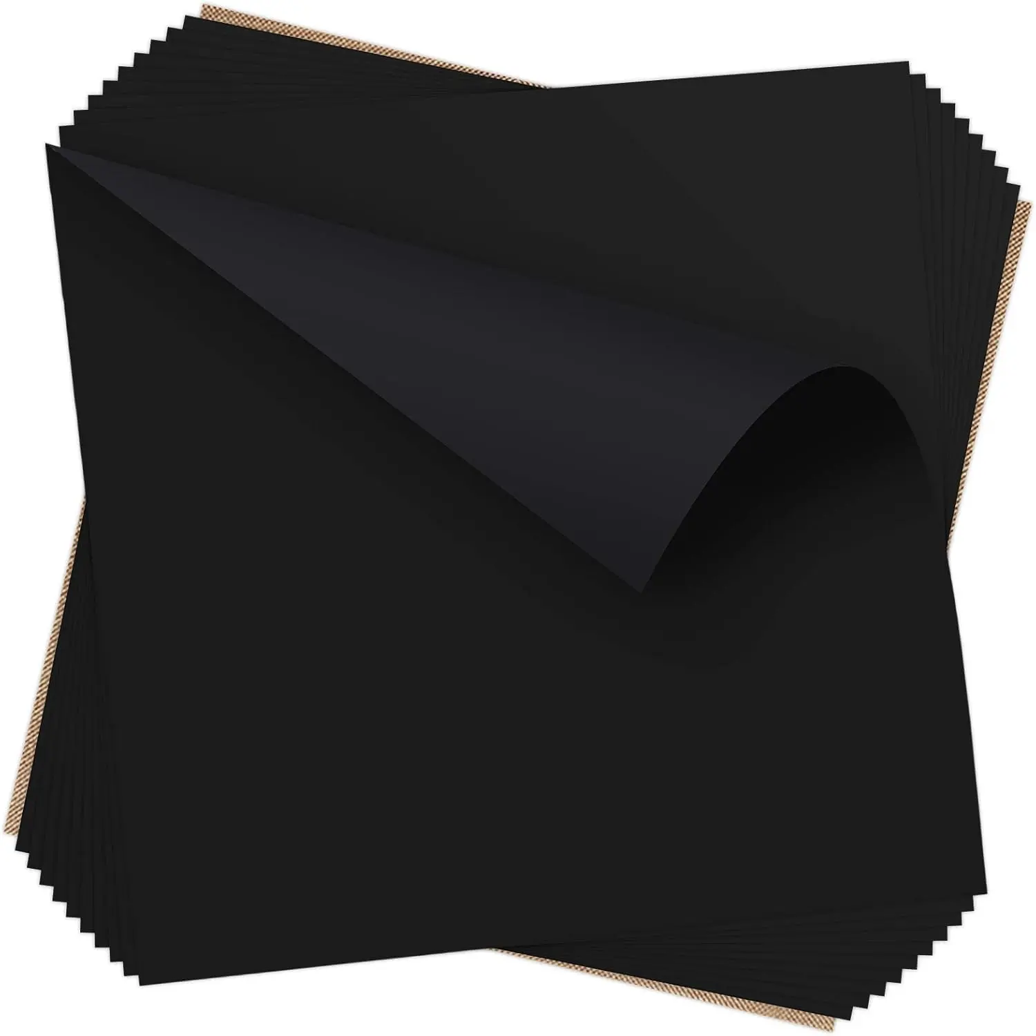 Black Heat Transfer Vinyl Bundle - 10 Pack (12" x 12") Black HTV Vinyl, Iron  Vinyl for T-Shirt, Easy to Cut & Weed for Heat Vinyl Design (Black)