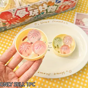 3pcs Mini Glitter Dumpling Stress Relief Toys, Colorful Sensory Fidget Toys, Soft Slow-Rebound Pressure Release, Perfect for Parties & Gifts
