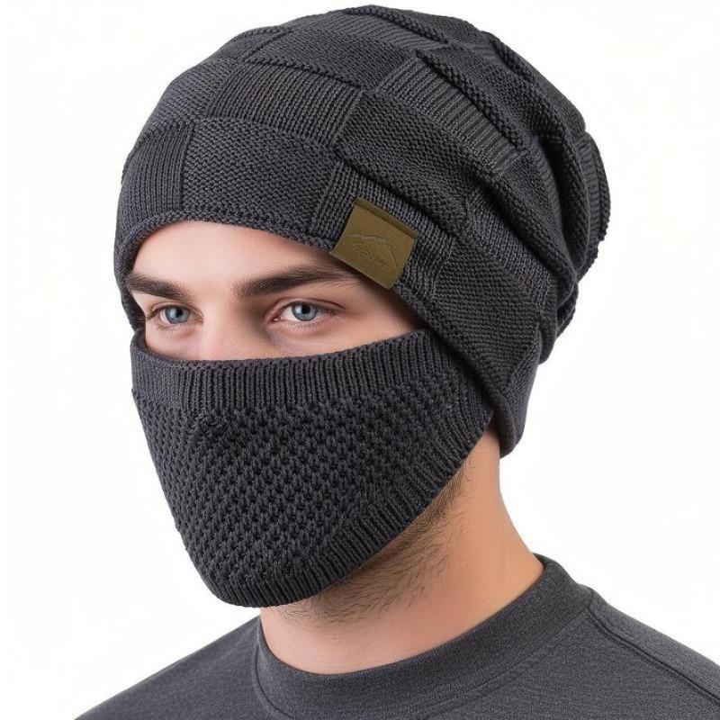 Unisex 2-in-1 Knit Hat & Face Mask Set - Lightweight Warm Windproof, Soft Stretchy Full Coverage, Viral Pick for Skiing Snowboarding Cold Weather Outdoor Gear Unisex 2-in-1 Knit Hat & Face Mask Set - Lightweight Warm Windproof, Soft Stretchy Full Coverage, Viral Pick for Skiing Snowboarding Cold Weather Outdoor Gear