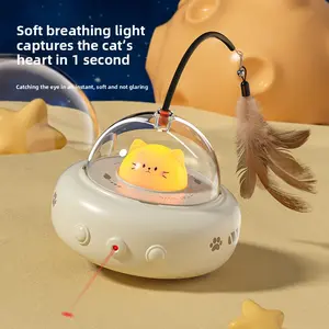 Smart Electric Cat Toy Automatic Laser Feather Wand Interactive Car Toy