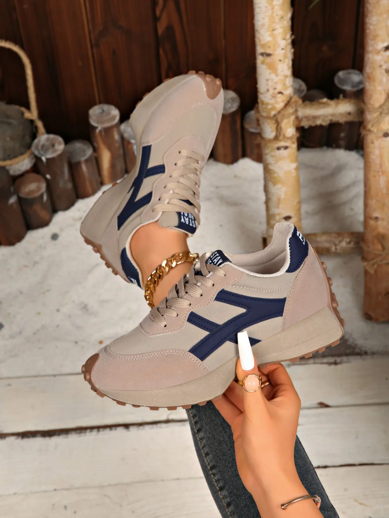 Women's Fashion Thick Sole Sports Shoes, Breathable Walking Shoes, Comfort Support, Casual All Season Footwear for Daily Wear & Gym Use