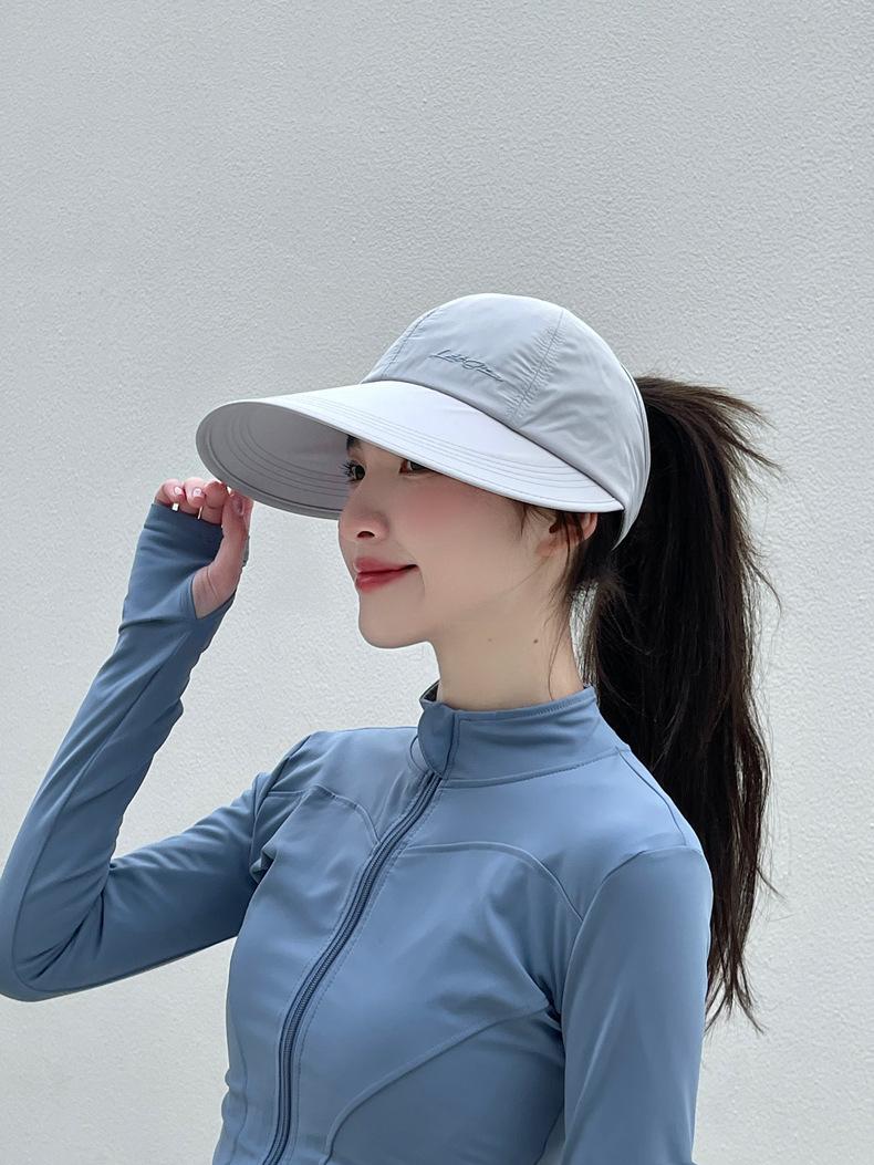 Women'S Wide-Brim Ponytail Sun Hat With Holes, Extra Coverage, Lightweight And Breathable, Suitable For Outdoor Travel, Beach Excursions, Daily Casual Wear, Unisex, UV Protection Fishing Sun Hat, Adjustable For Summer Leisure