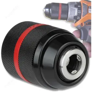 Keyless Hand Power Drill Chuck 1/2”-20UNF Mount, 2~13mm Self-tighten Multi-purpose Keyless Chuck, confirm your drill is 1/2"-20UNF before purchasing