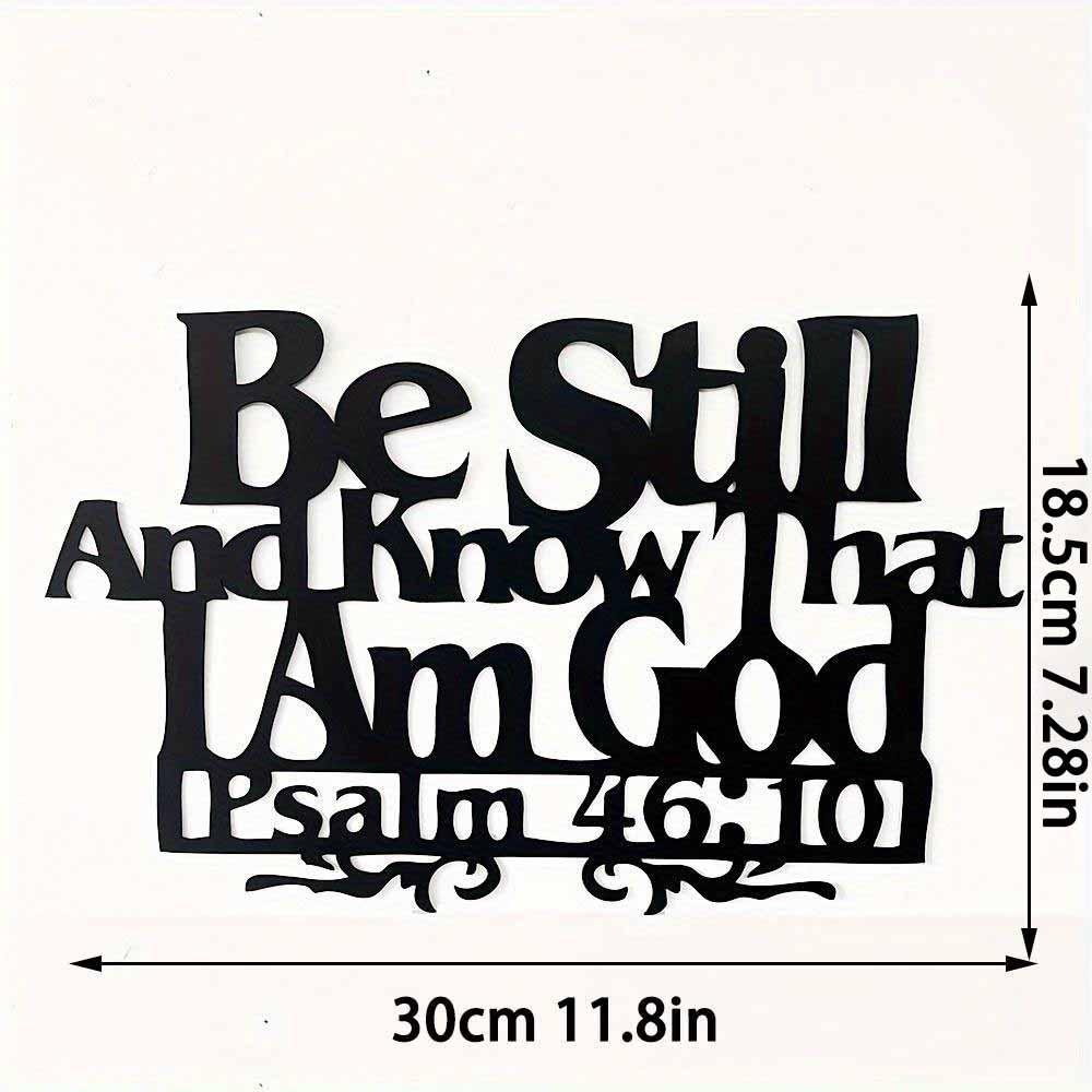 Letter Pattern Wall Art, 1 Count Bible Verse Metal Wall Decor, Wall Hanging Decor for Home Living Room Bedroom, Home Decor, Home Decor Supplies, Modern Home Decor, Decoration