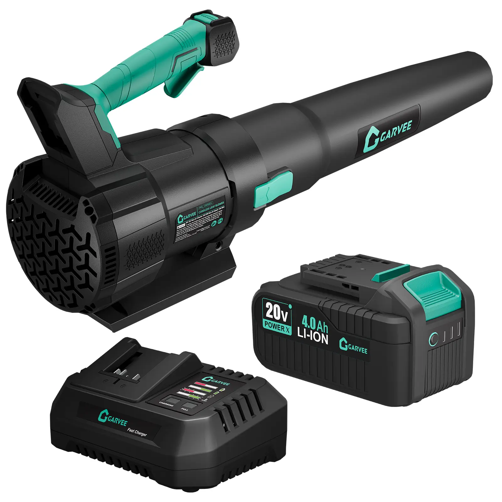 GARVEE Brushless Handheld Leaf Blower 2-Speed Modes, Portable Lightweight Power Tool for Lawn, Patio Debris Clearing