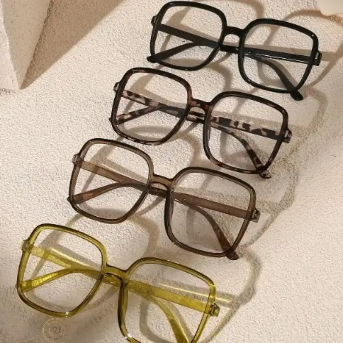 2026 New Anti Bluelight Glasses 4-Pack, Unisex Large Size Square Non-Prescription Plastic Sports Eyewear, Eye Protection Stylish Frame Decorative Glasses for Screen Use Daily Wear
