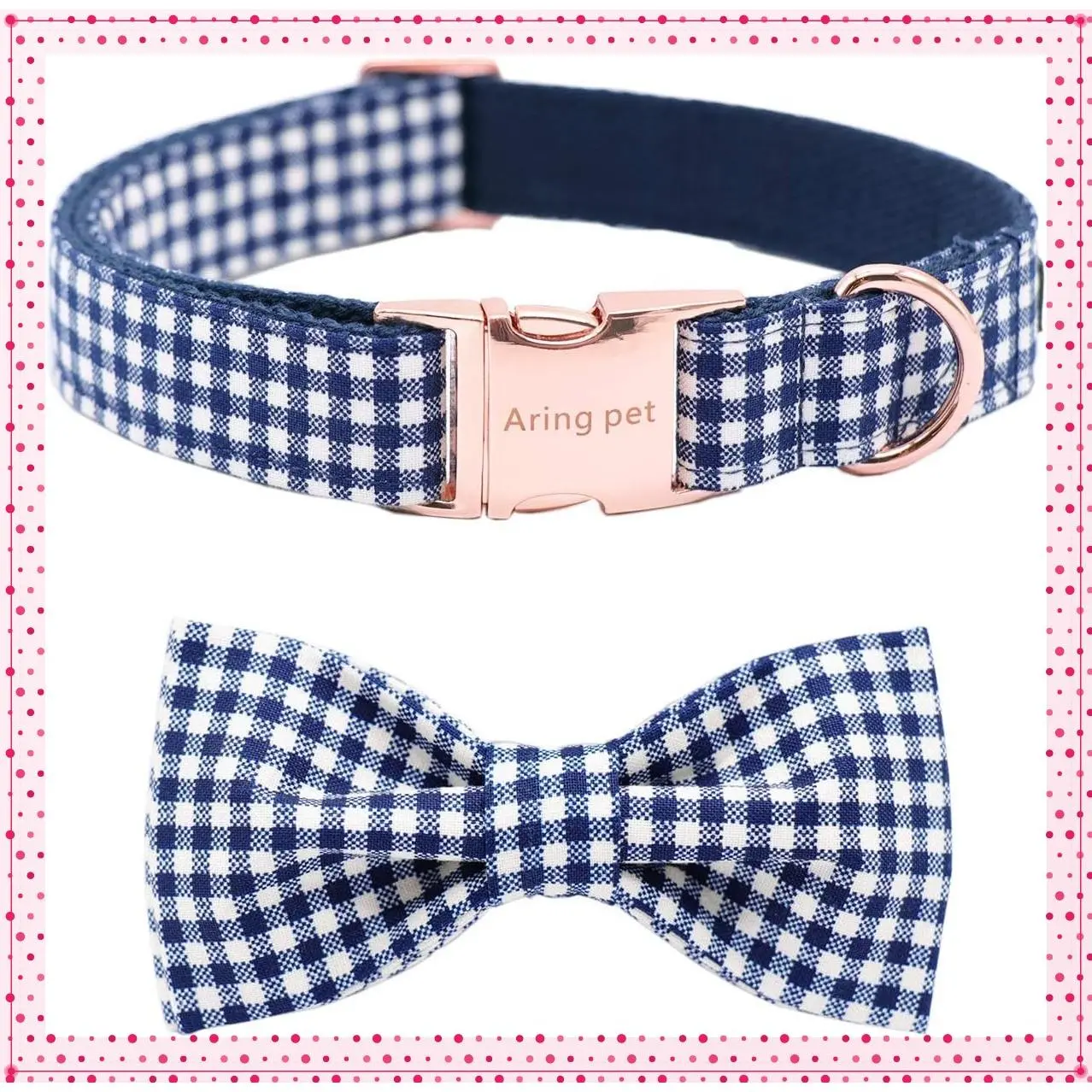 Bowtie Dog Collar Adjustable Collars with Bow Tie for Small Medium Large Boy Girl DogsGift