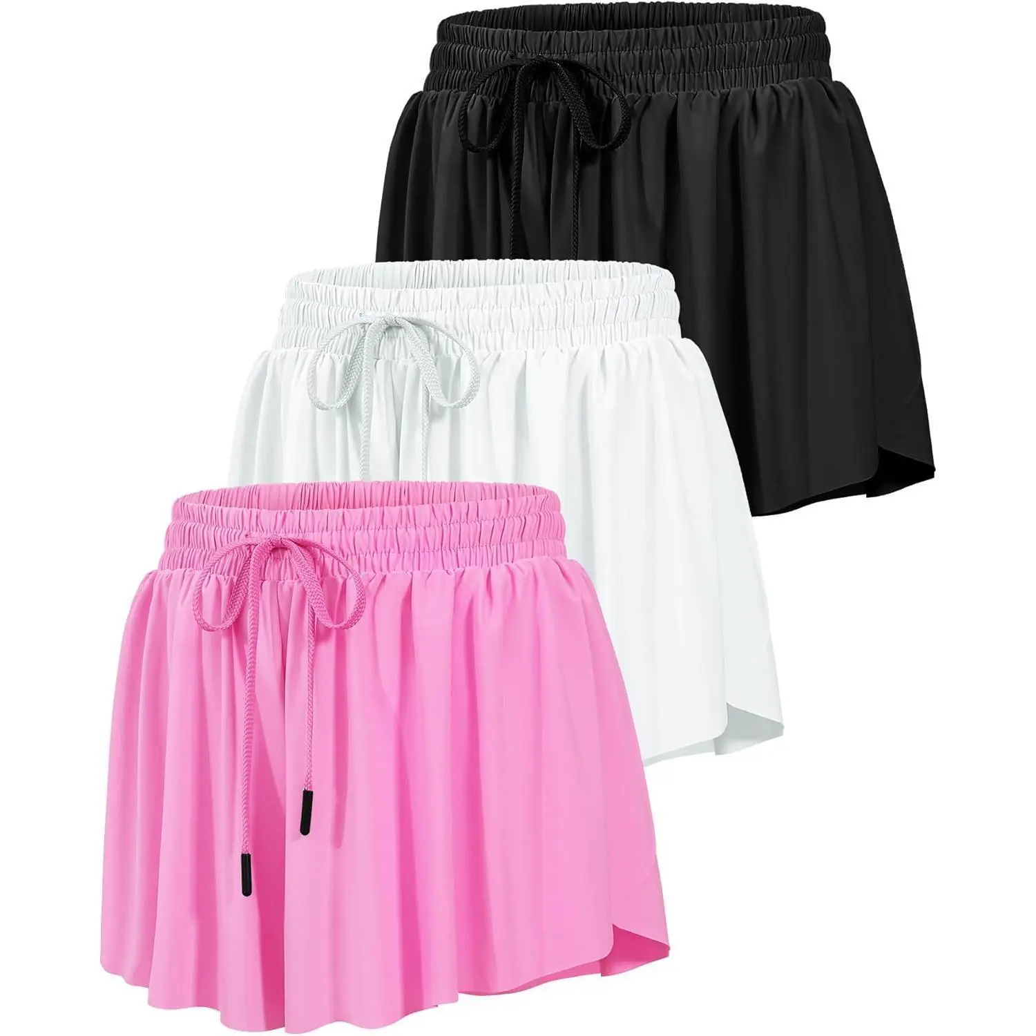 Girls Butterfly Shorts Teen Flowy Athletic Shorts for Running Dance Cheer 5-14Y