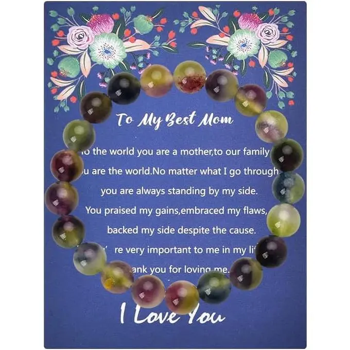 Mother Gifts for Christmas Birthday Wedding Day Mom Bead Bracelet Present Mom Appreciation Thank You Mama Mommy Gifts Ideas