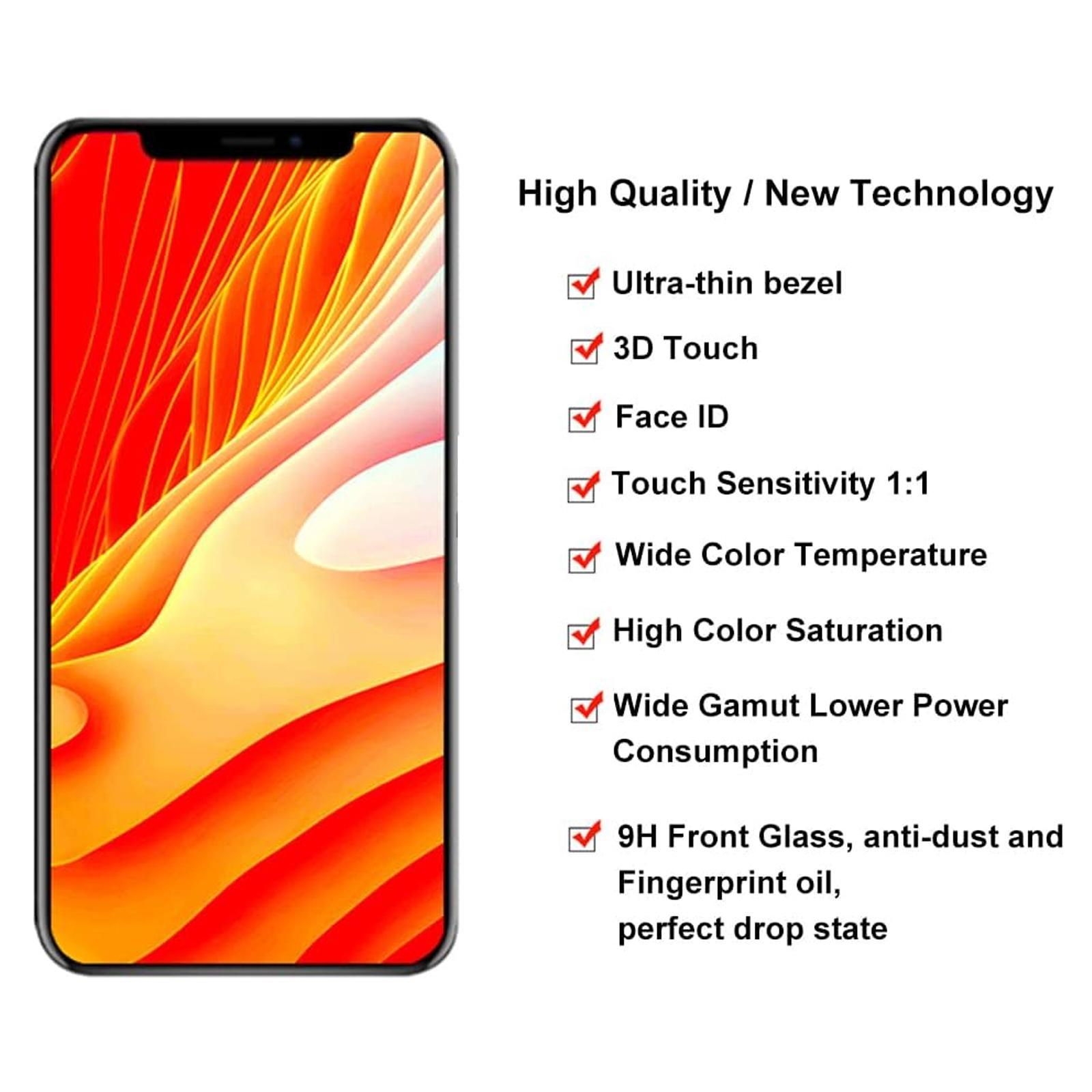 iPhone XR Screen Replacement 6.1 Inch LCD Display with Touch Digitizer Assembly, Includes Repair Tools, Compatible with A1984 A2105 A2106 A2108