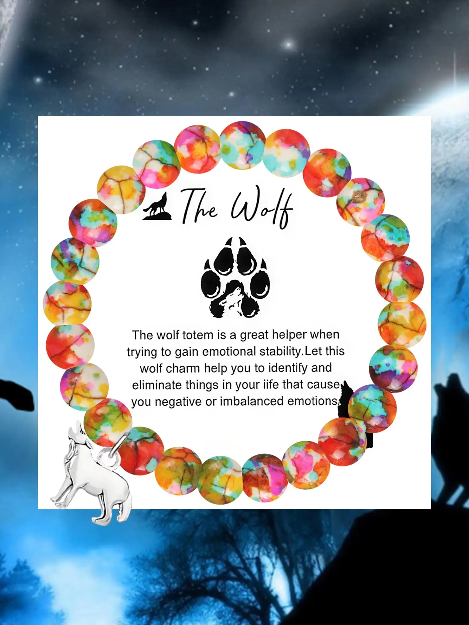 Wolf Style Beaded Bracelet for Women and Men, Boho Plain Design, Perfect Gift for Family and Friends, Daily Wear Jewelry